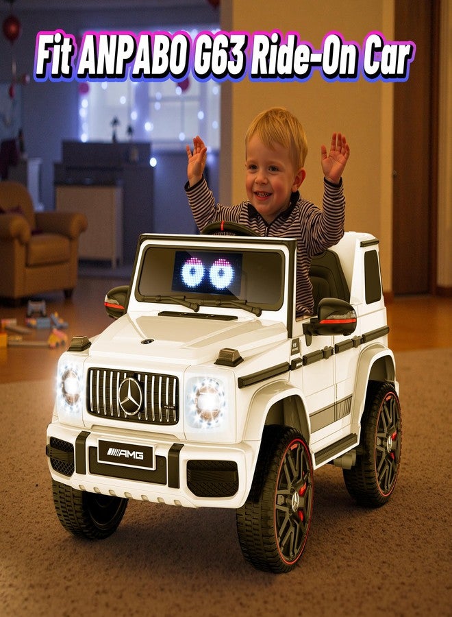 ANPABO LED Display Screen for Kids Ride On Car, LED Sign Compatible with ANPABO Licensed Mercedes-Benz G63, Flexible Display w/10 Dynamic Patterns & Texts, 5V USB Powered, Gift-Ready (7''x3'') - Image 2